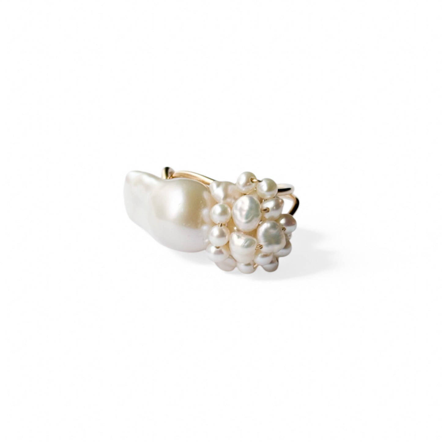 K14GF freshwater baroque ring