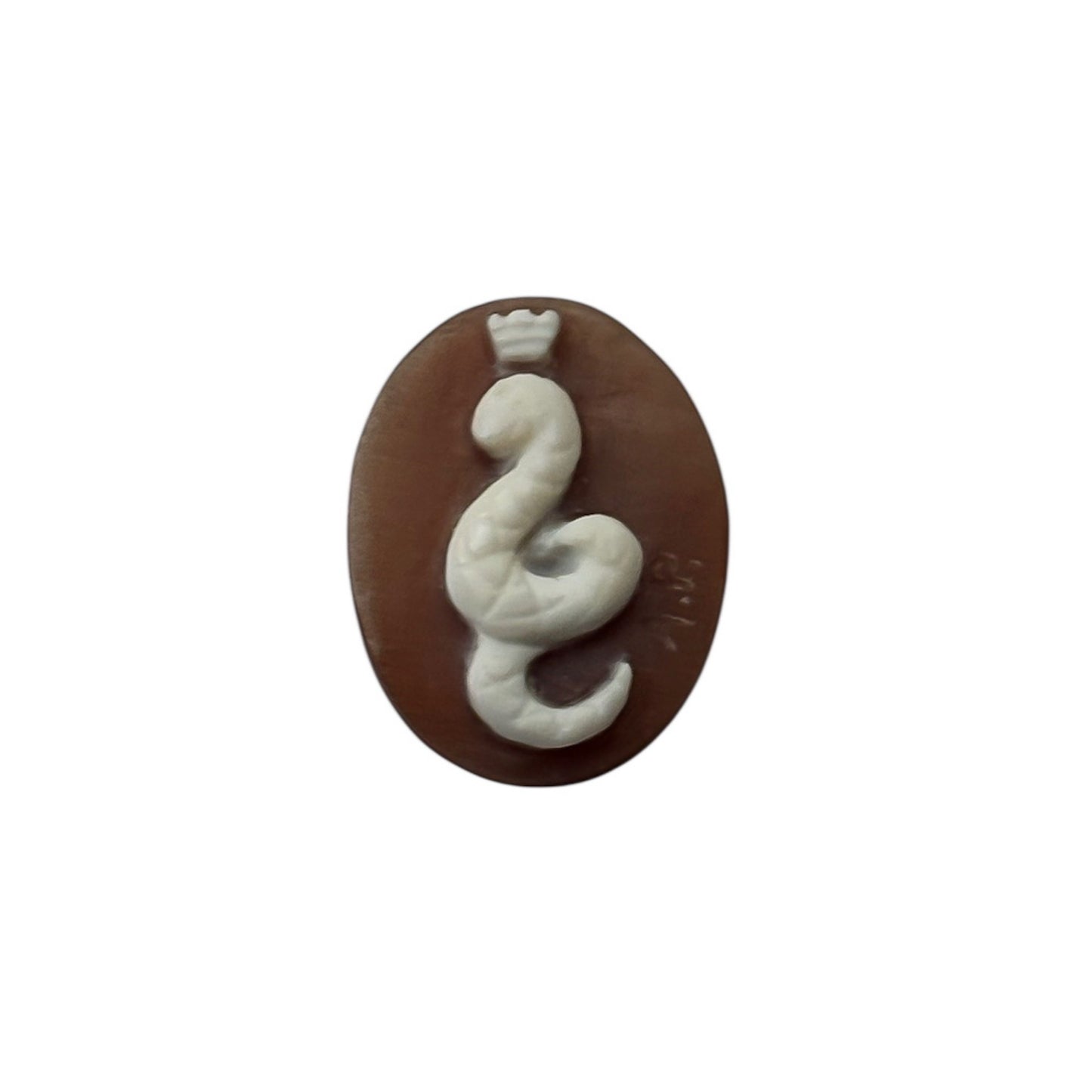 K18蛇カメオdiamond x pearl ペンダントトップ