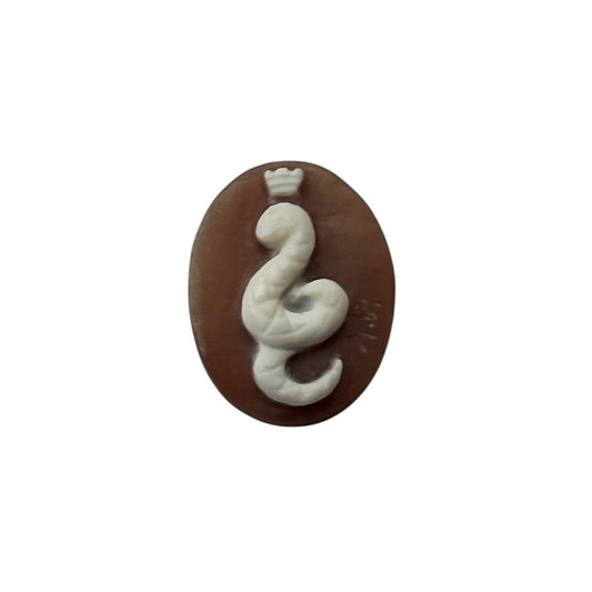 K18蛇カメオdiamond x pearl ペンダントトップ