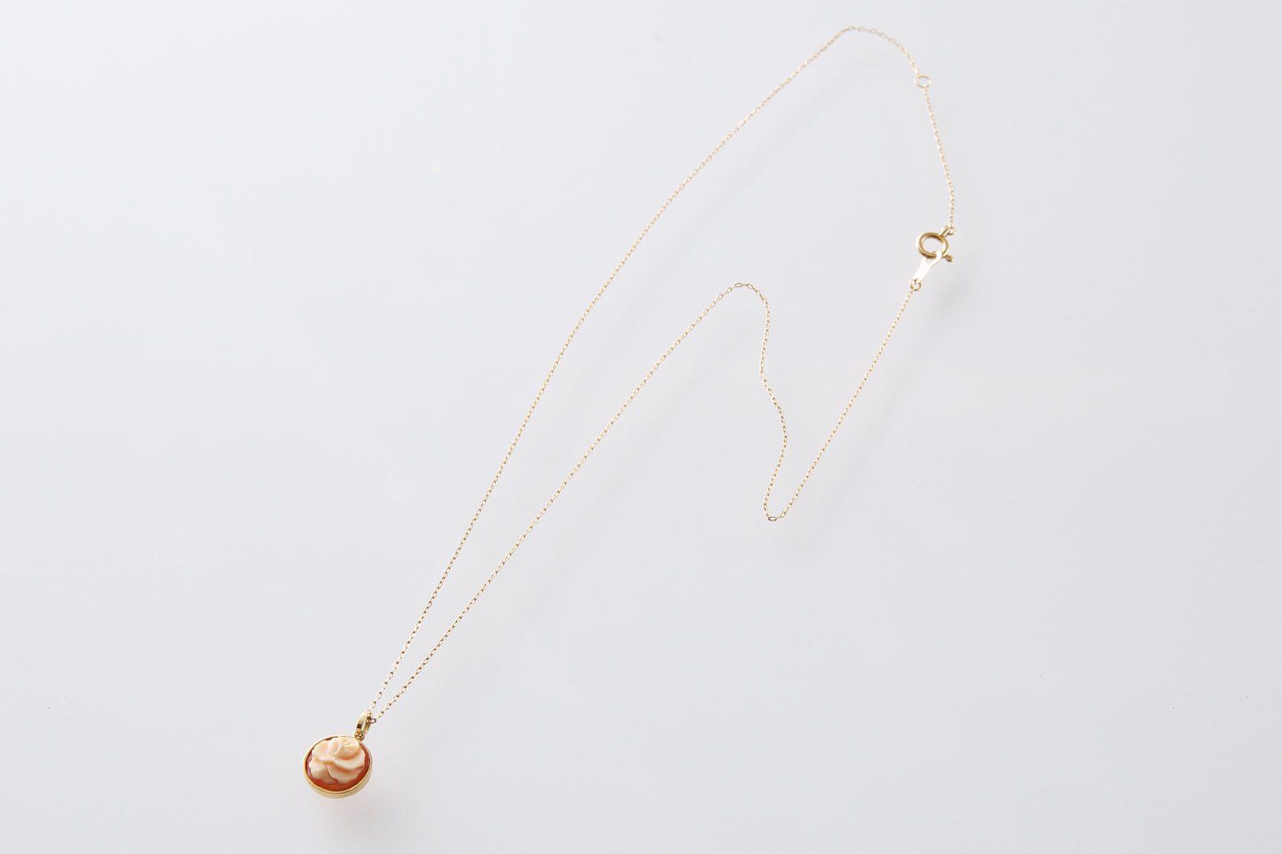 K18 Cornelian Mini Rose Necklace