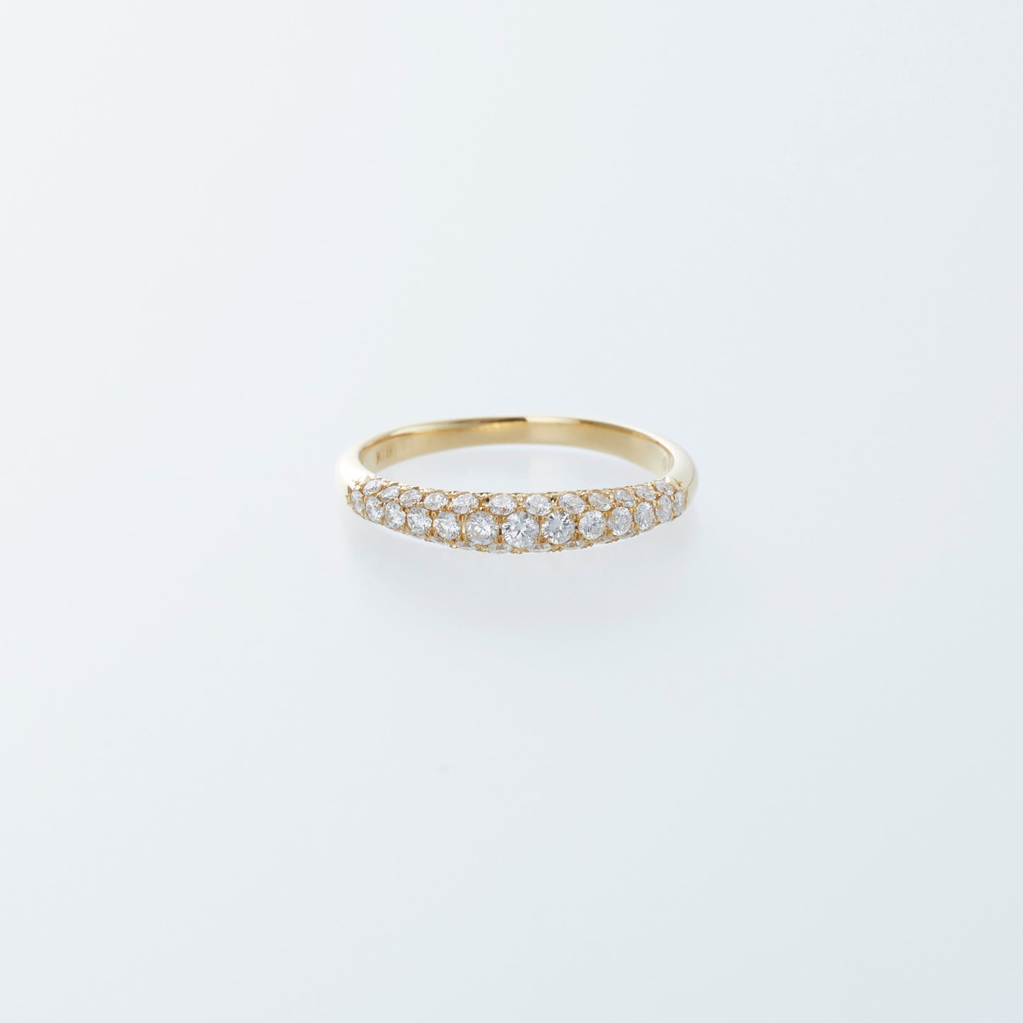K18 white diamond pave ring