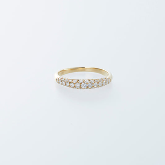 K18 white diamond pave ring