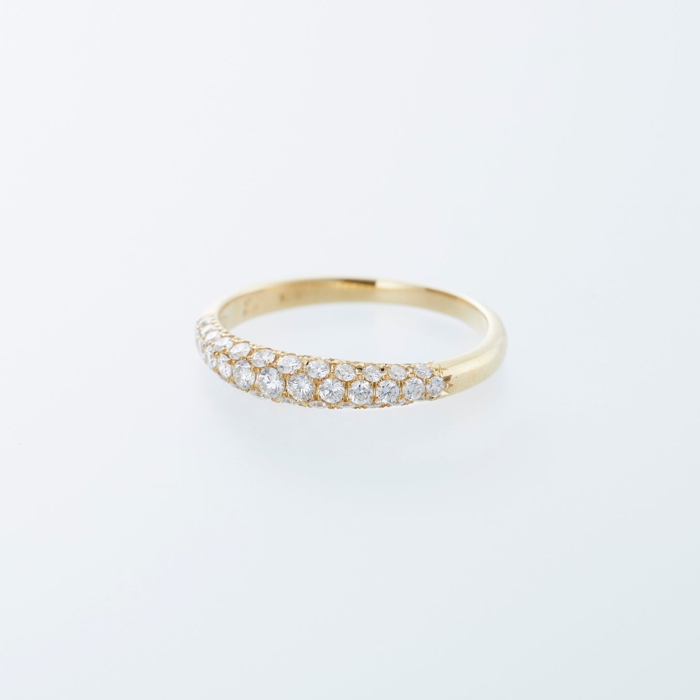 K18 white diamond pave ring